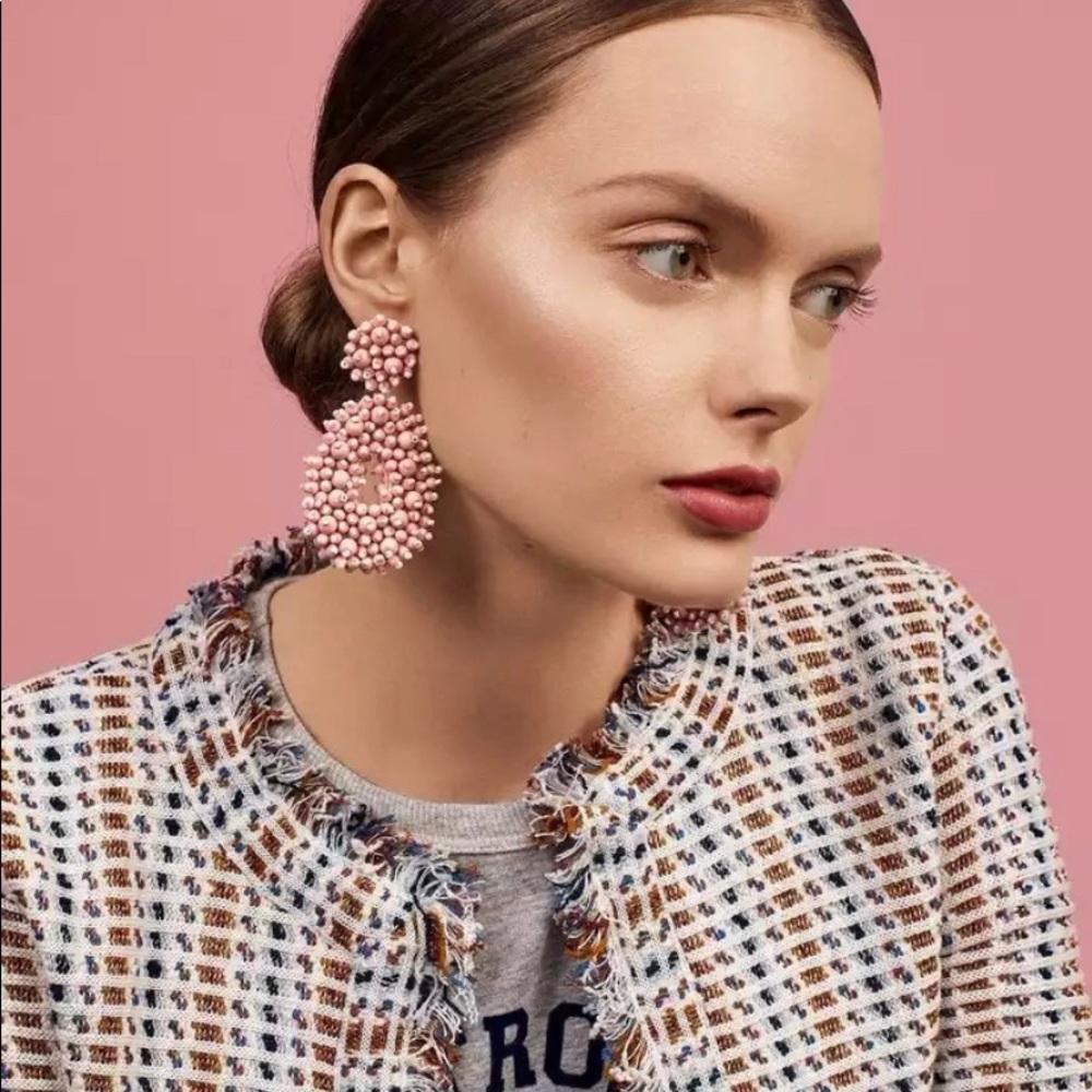 Coral Beaded Earrings